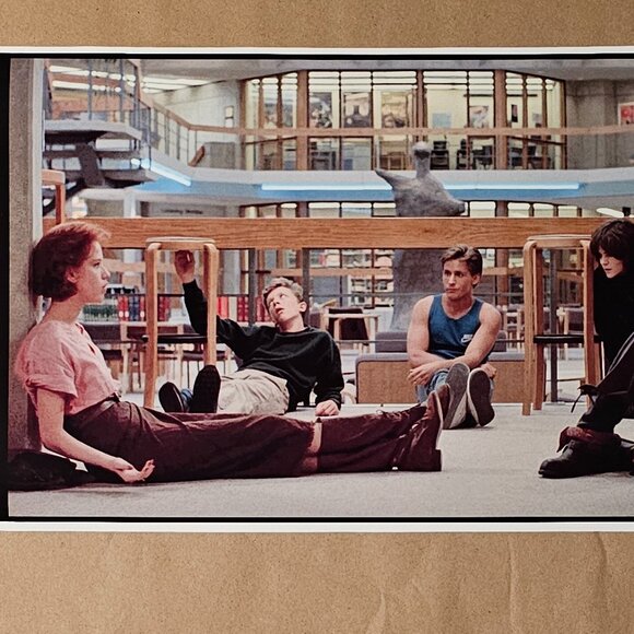 The Breakfast Club Movie Scene Poster 12" X 24" Eighties Library High School - Picture 2 of 3